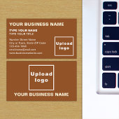 Verlassen Alignment-Texte braune Visitenkarte