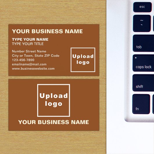 Verlassen Alignment-Texte braune Visitenkarte
