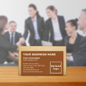 Verlassen Alignment-Texte braune Visitenkarte