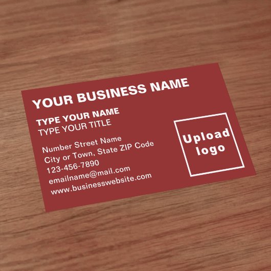 Verlassen Alignment-Texte Red Business Card Visitenkarte