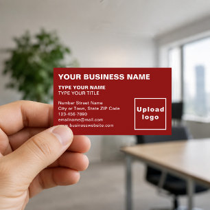 Verlassen Alignment-Texte Red Business Card Visitenkarte
