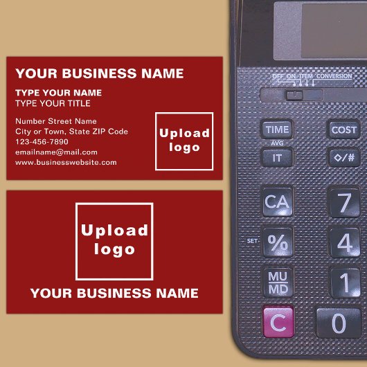 Verlassen Alignment-Texte Red Business Card Visitenkarte