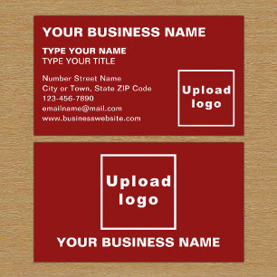 Verlassen Alignment-Texte Red Business Card Visitenkarte