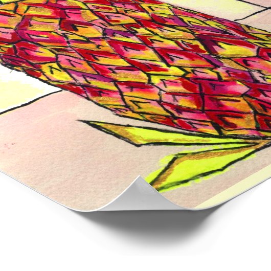 Verlassen Ananas Poster (Ecke)