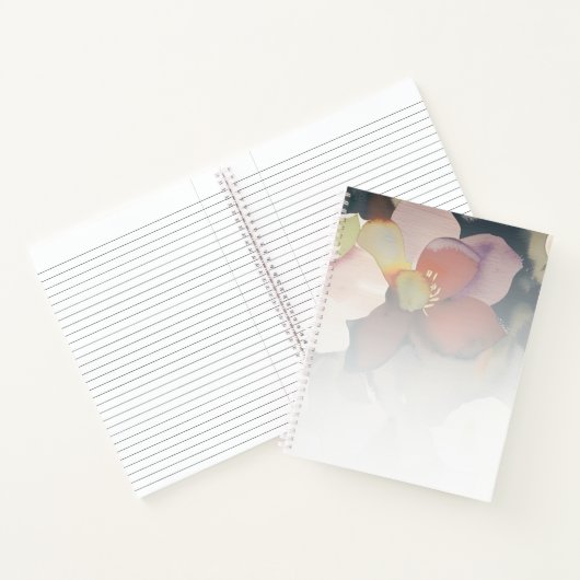 Verlassen Aquarellfarben-Rose Rosa Skript Notizblock (Innenseite)