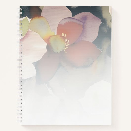 Verlassen Aquarellfarben-Rose Rosa Skript Notizblock (Vorderseite)