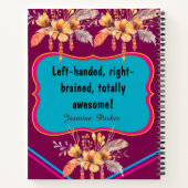 Verlassen Blumenkohl-Individuelle Name Lila School Notizblock (Rückseite)