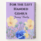 Verlassen Blütenlilac mit Individuelle Name Girls Notizblock (Rückseite)