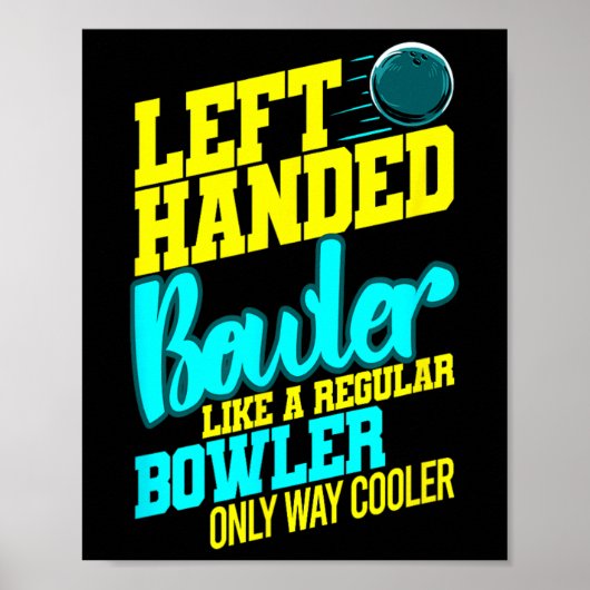 Verlassen Bowler Bowl Byll Spaß Bowling Striker Poster (Vorne)