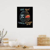 Verlassen Brain Right Brain Funny Pi Poster (Küche)