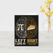 Verlassen Brain Right Brain Pi Day Mathematiker Karte (Gelbe Blume)