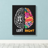 Verlassen Brain Right Brain Pi Leinwanddruck (Insitu (Holzboden))