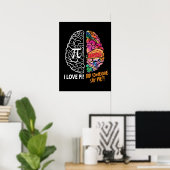 Verlassen Brain Right Brain Pi Poster (Heimbüro)
