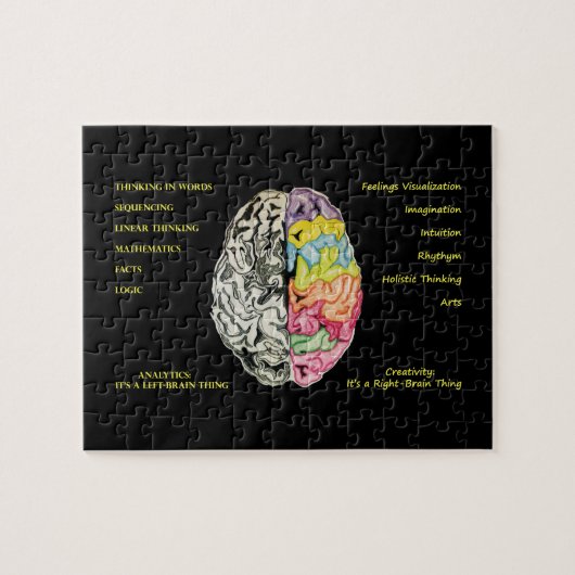 Verlassen Brain Right Brain Puzzle (Horizontal)