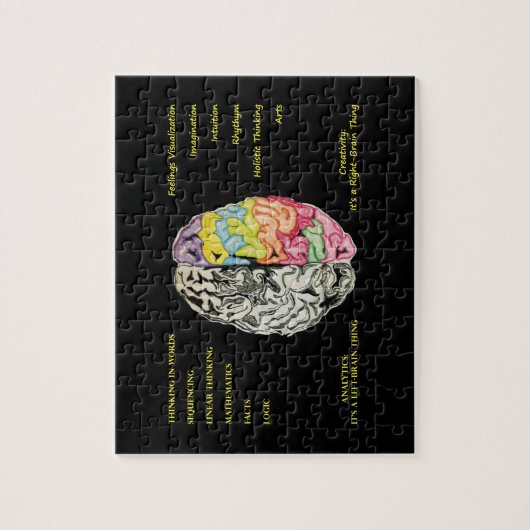 Verlassen Brain Right Brain Puzzle (Vertikal)