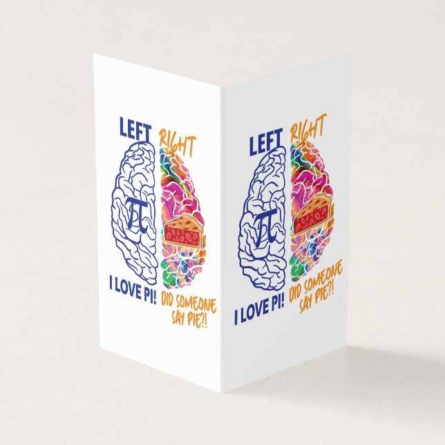 Verlassen Brain Right Brained Funny Pi (Vorderseite)