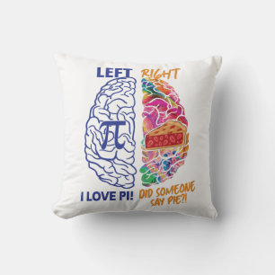 Verlassen Brain Right Brained Funny Pi Kissen