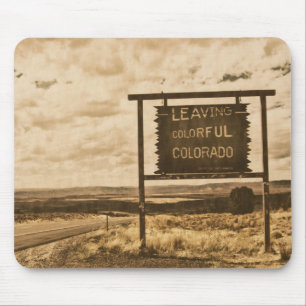Verlassen bunten Colorado-Zeichens Mousepad