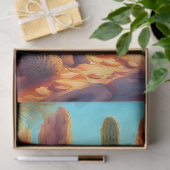 Verlassen Dekoupage Sunny Desert Cactus Seidenpapier (Geschenk)
