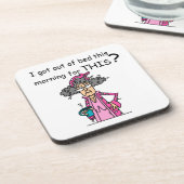 Verlassen einen Bett-Spaß Getränkeuntersetzer (Linke Seite)