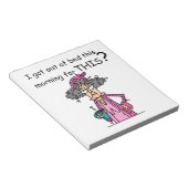 Verlassen einen Bett-Spaß Notizblock (angewinkelt)