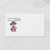 Verlassen einen Bett-Spaß Visitenkarte (Rückseite)