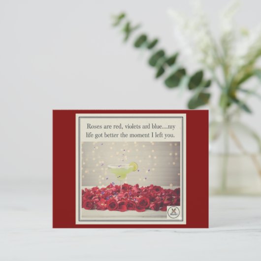 Verlassen Feiertagspostkarte (Stehend Vorderseite)