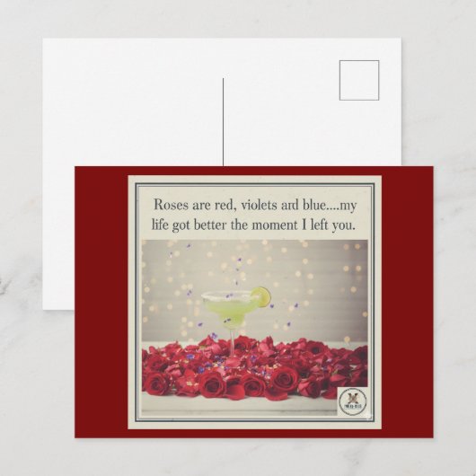 Verlassen Feiertagspostkarte (Vorne/Hinten)