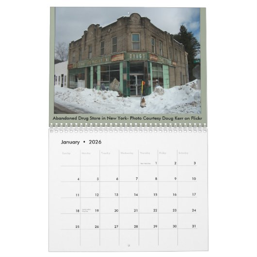 Verlassen: Fotografie-Kalender der verfallenden Kalender (Jan 2026)