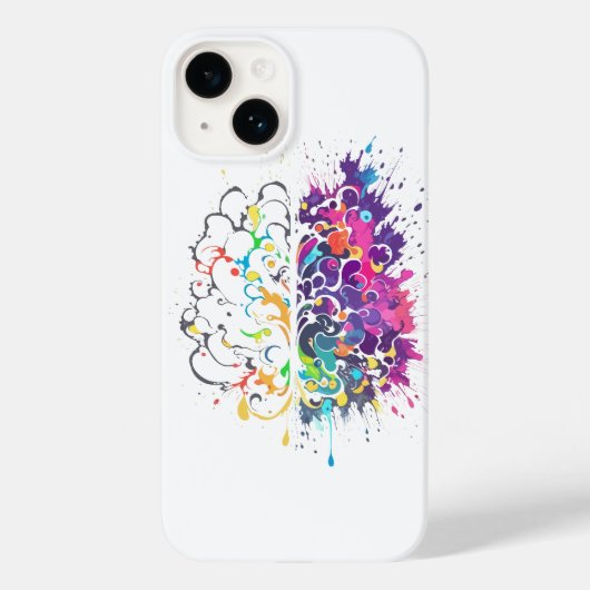 Verlassen Gehirn gegen rechte Gehirnkreative Kunst Case-Mate iPhone Hülle (Rückseite)