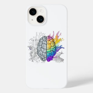 Verlassen Gehirn gegen rechte Gehirnkreative Kunst Case-Mate iPhone 14 Hülle