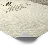 Verlassen Gehirn gegen rechtes Gehirn Poster (Ecke)