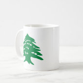 "Verlassen" grüne Libanonzeder Kaffeetasse (Vorderseite Links)
