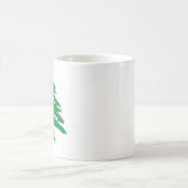 "Verlassen" grüne Libanonzeder Kaffeetasse (Mittel)