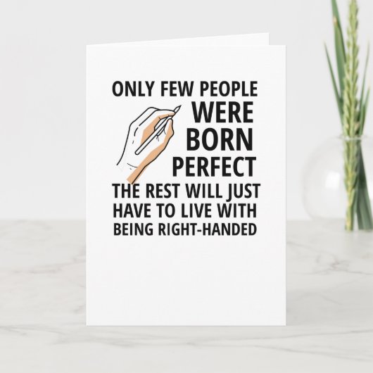 Verlassen Handarbeiter spendet stolz Links Hander Karte (Vorderseite)