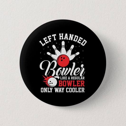 Verlassen Handed Bowler Cool Bowling Buttone Strik Button (Vorderseite)