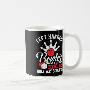 Verlassen Handed Bowler Cool Bowling Buttone Strik Kaffeetasse