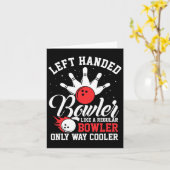 Verlassen Handed Bowler Cool Bowling Buttone Strik Karte (Gelbe Blume)