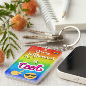 Verlassen Handed zu sein ist Cool! Bunt Schlüsselanhänger (Vorderseite rechts)