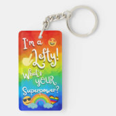 Verlassen Handed zu sein ist Cool! Bunt Schlüsselanhänger (Rückseite)