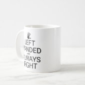 VERLASSEN HANDEN UND IMMER RECHT, handkaffee Tasse (Vorderseite Links)