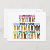 Verlassen Handers Day August 13. Cartoon Katzen Postkarte (Vorne/Hinten)