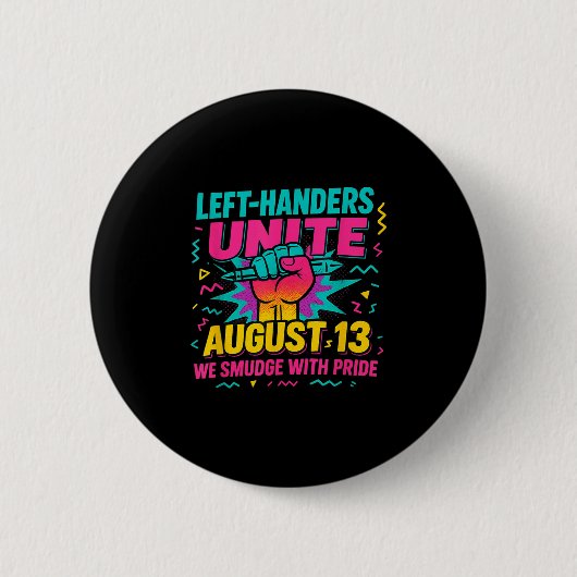 Verlassen Handers Day Verlassen Southpaw Pride Fun Button (Vorderseite)