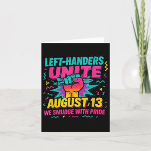 Verlassen Handers Day Verlassen Southpaw Pride Fun Karte