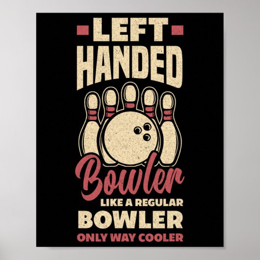 Verlassen Handgebläse Funny Bowling Verlassen Hand Poster (Vorne)