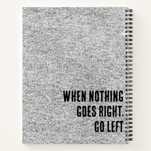 Verlassen-handgeführter Clever Masculin Notizblock (Rückseite)