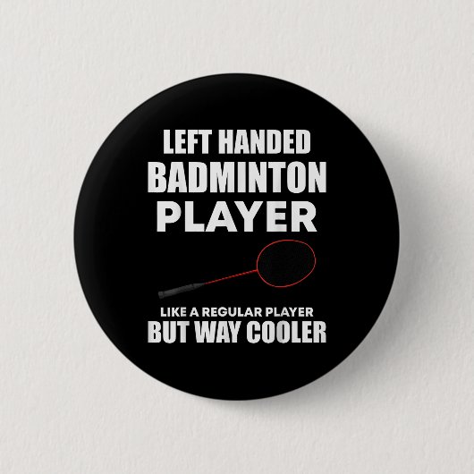 Verlassen Handheld Badminton Player Funny Sprichwo Button (Vorderseite)