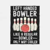 Verlassen Handheld Bowler Funny Bowling Player Fleecedecke (Vorderseite)