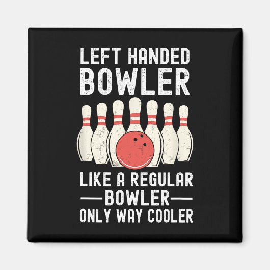 Verlassen Handheld Bowler Funny Bowling Player Magnet (Vorne)