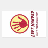 Verlassen Handheld-Super-Power Rechteckiger Aufkleber (Vorderseite)